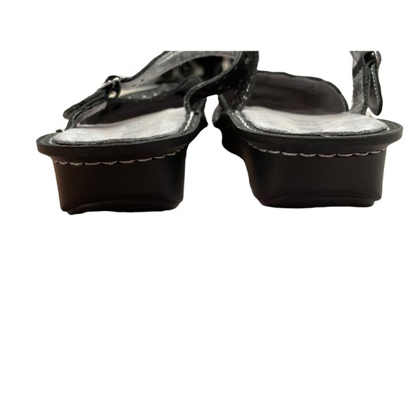 Allegria Mary Jane Black Sparkle Metallic Shoes Sz 38W - Picture 6 of 8